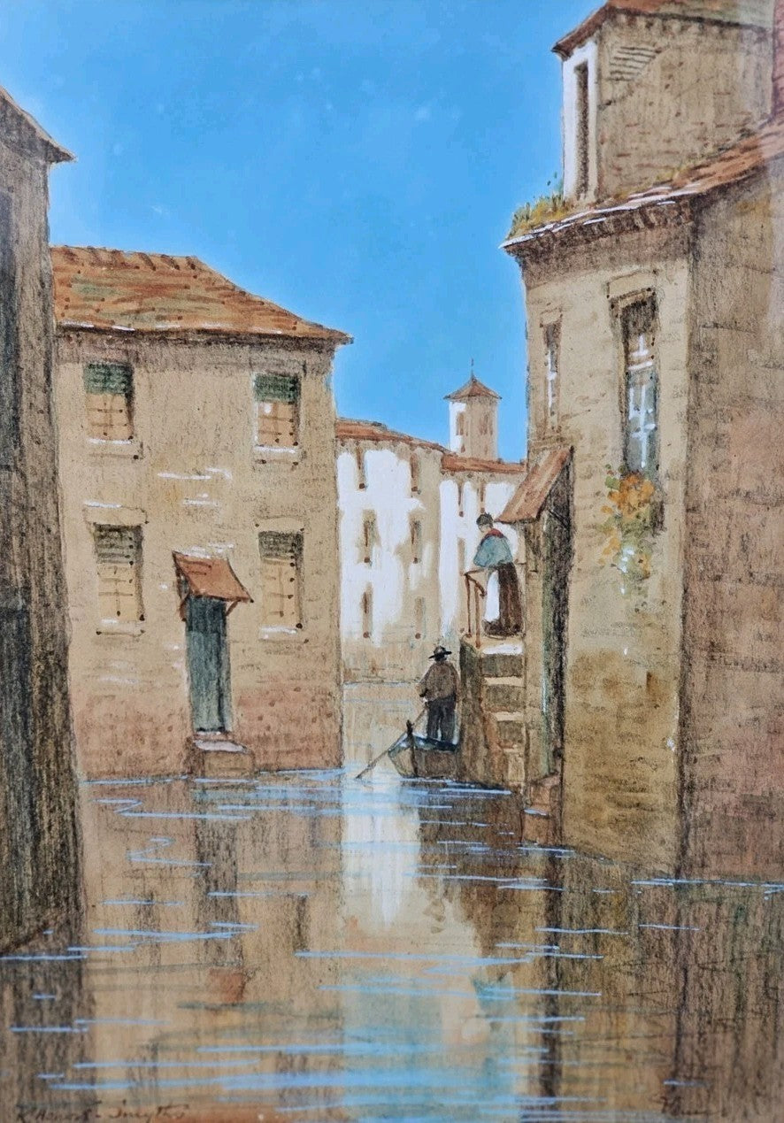 A Framed & Signed Water Colour Painting of Venice by R Honoré Smythe C1920