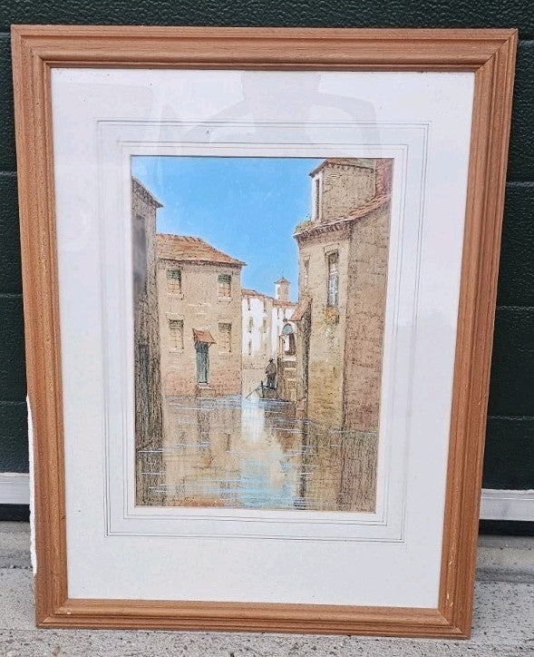 A Framed & Signed Water Colour Painting of Venice by R Honoré Smythe C1920