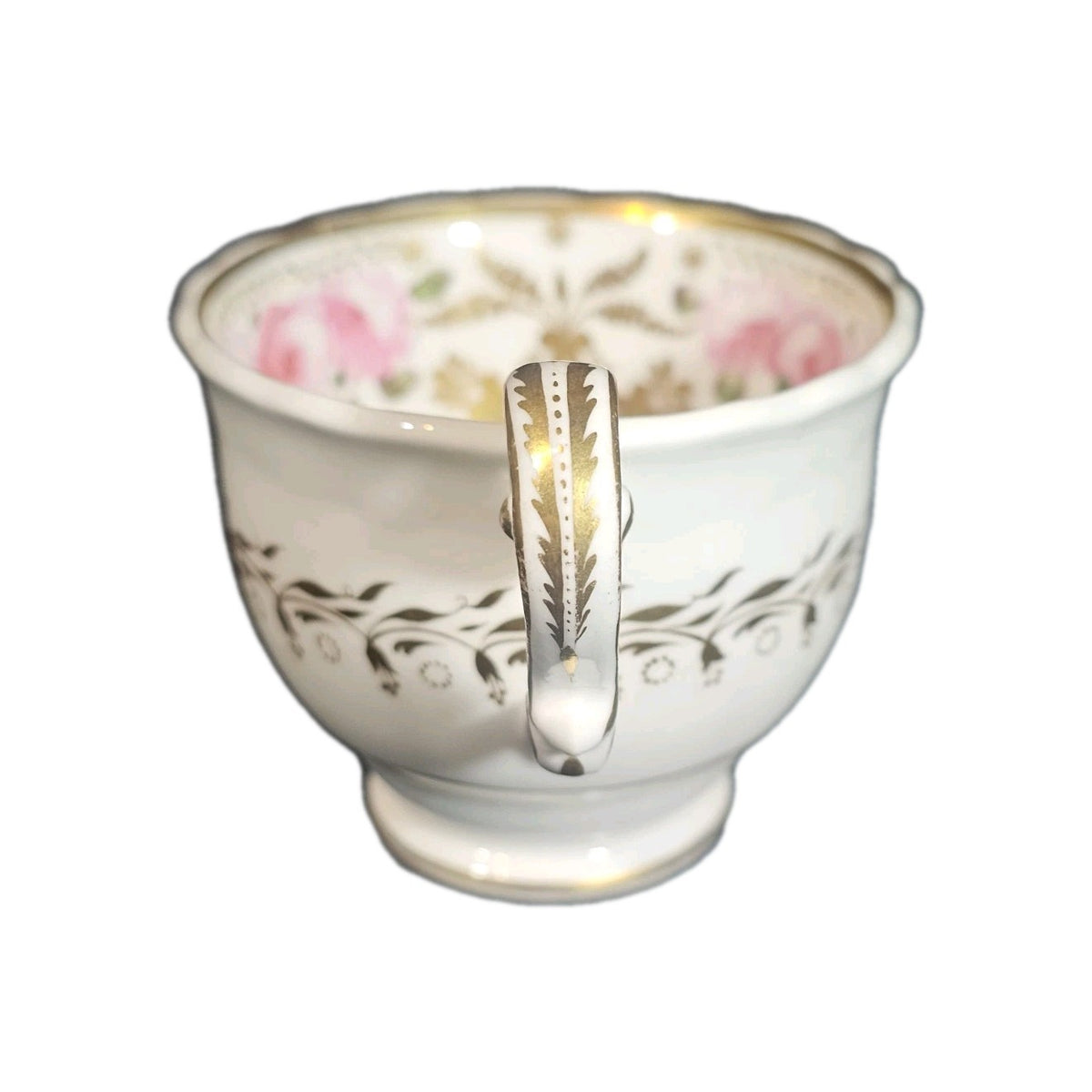 An Antique 19thC Finely Painted English Bone China Cabinet Cup