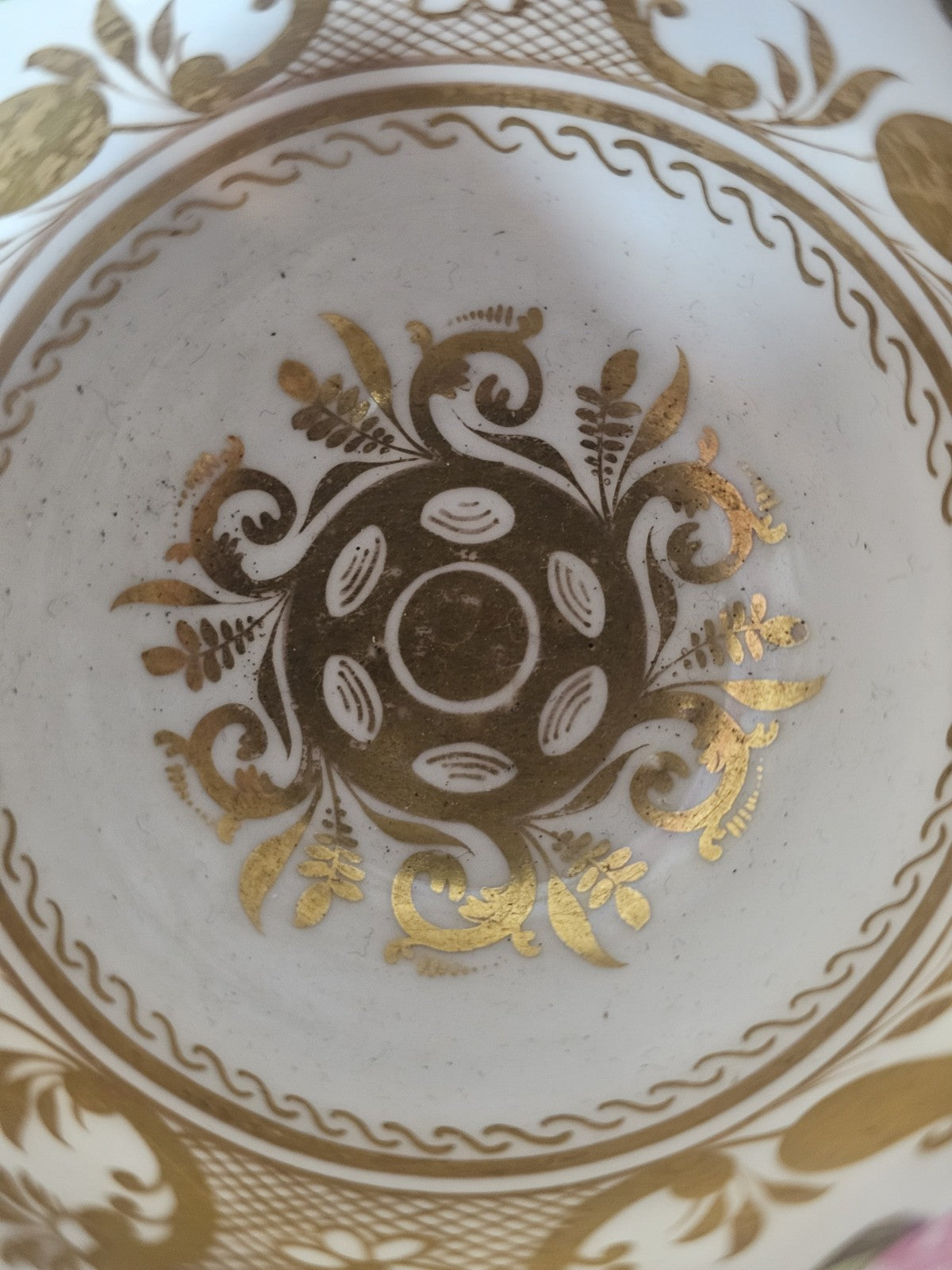 An Antique 19thC Finely Painted English Bone China Cabinet Cup