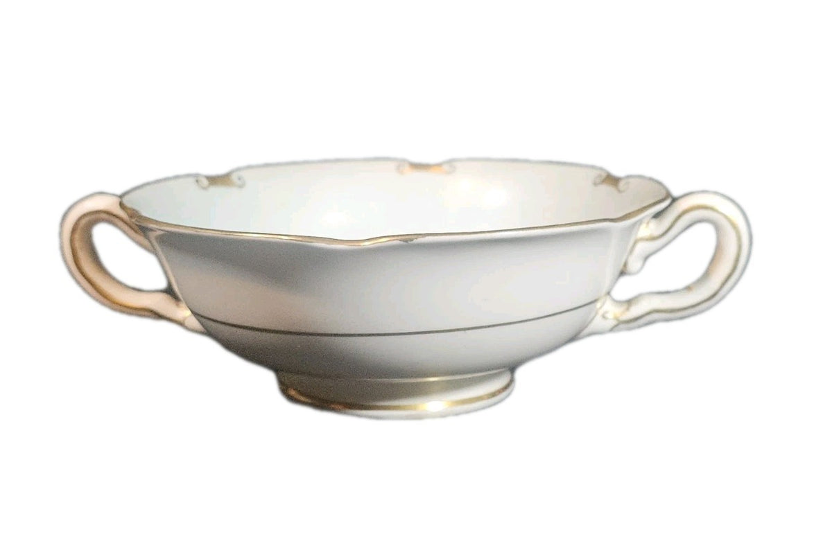A Royal Crown Derby Rosemary Celadon A277 Pattern Soup Bowl