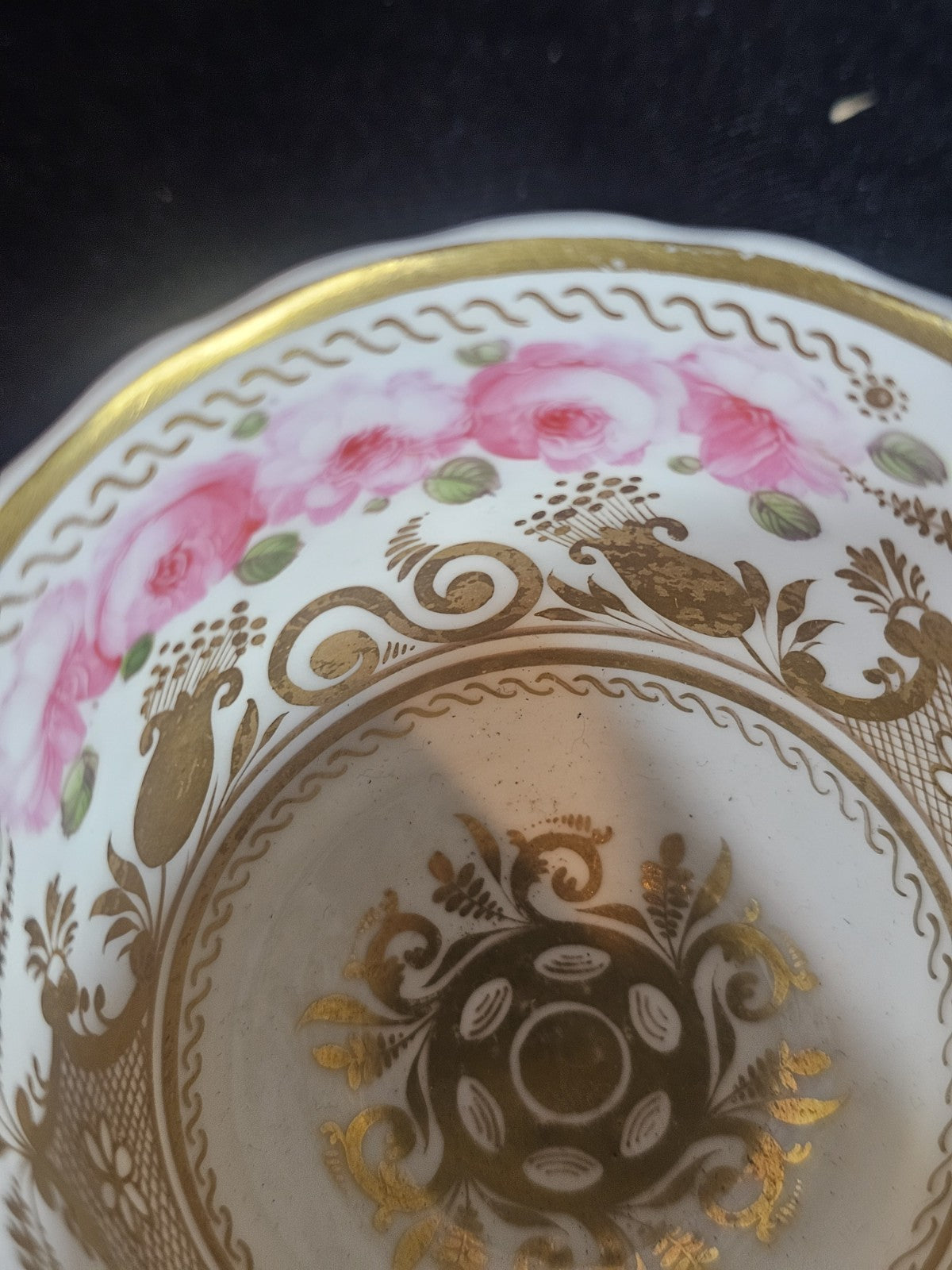 An Antique 19thC Finely Painted English Bone China Cabinet Cup
