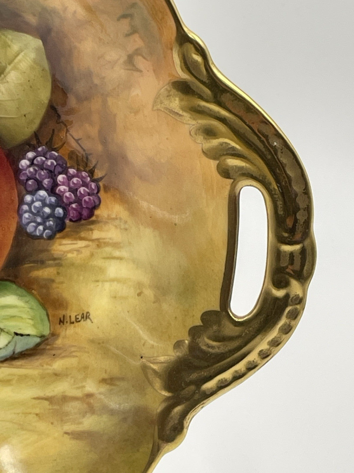 A Coalport Dish, C1970-80, Hand painted by Norman Lear