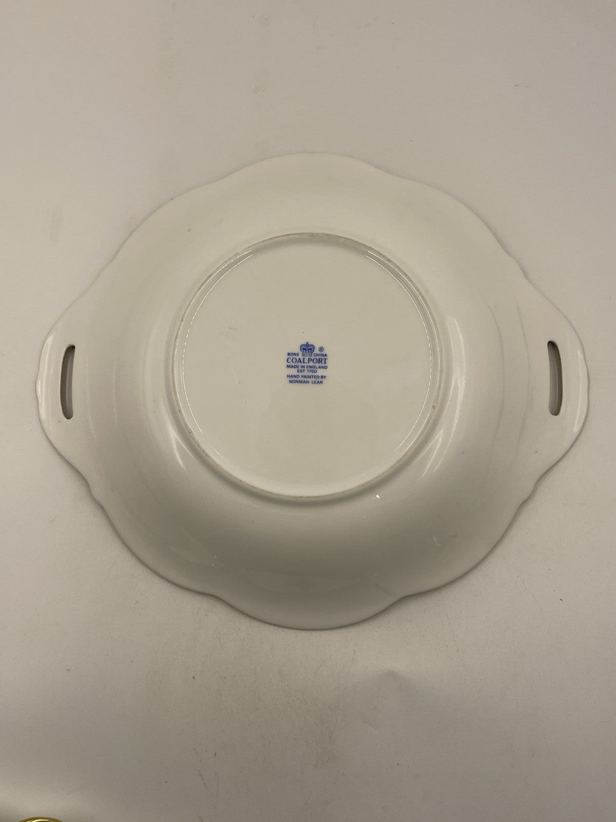 A Coalport Dish, C1970-80, Hand painted by Norman Lear