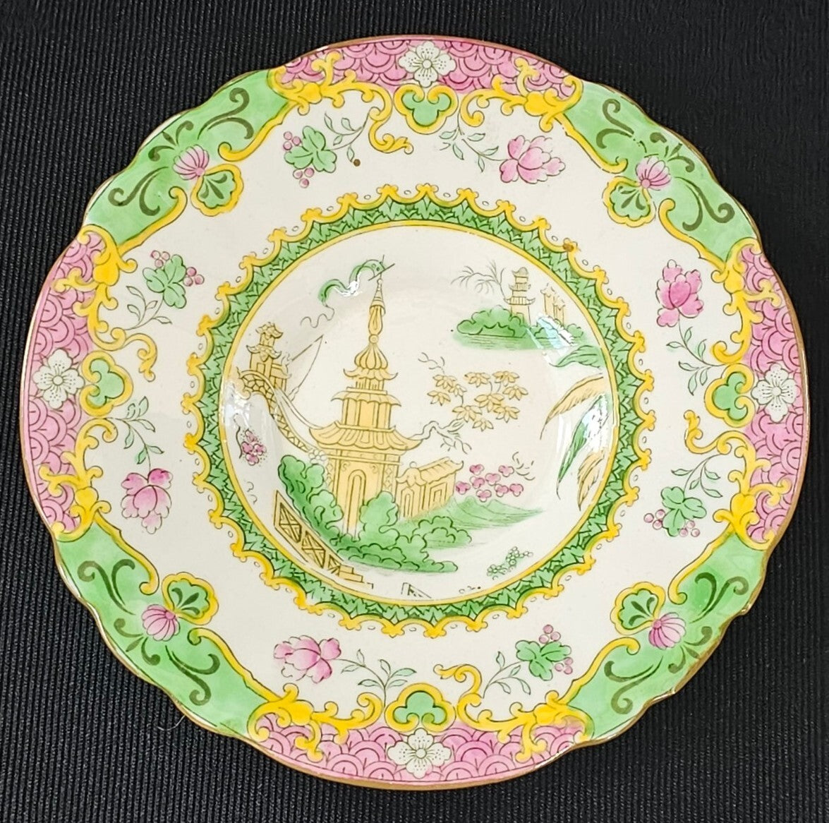 A Royal Doulton Hand Painted Saucer of a Japanese Landscape