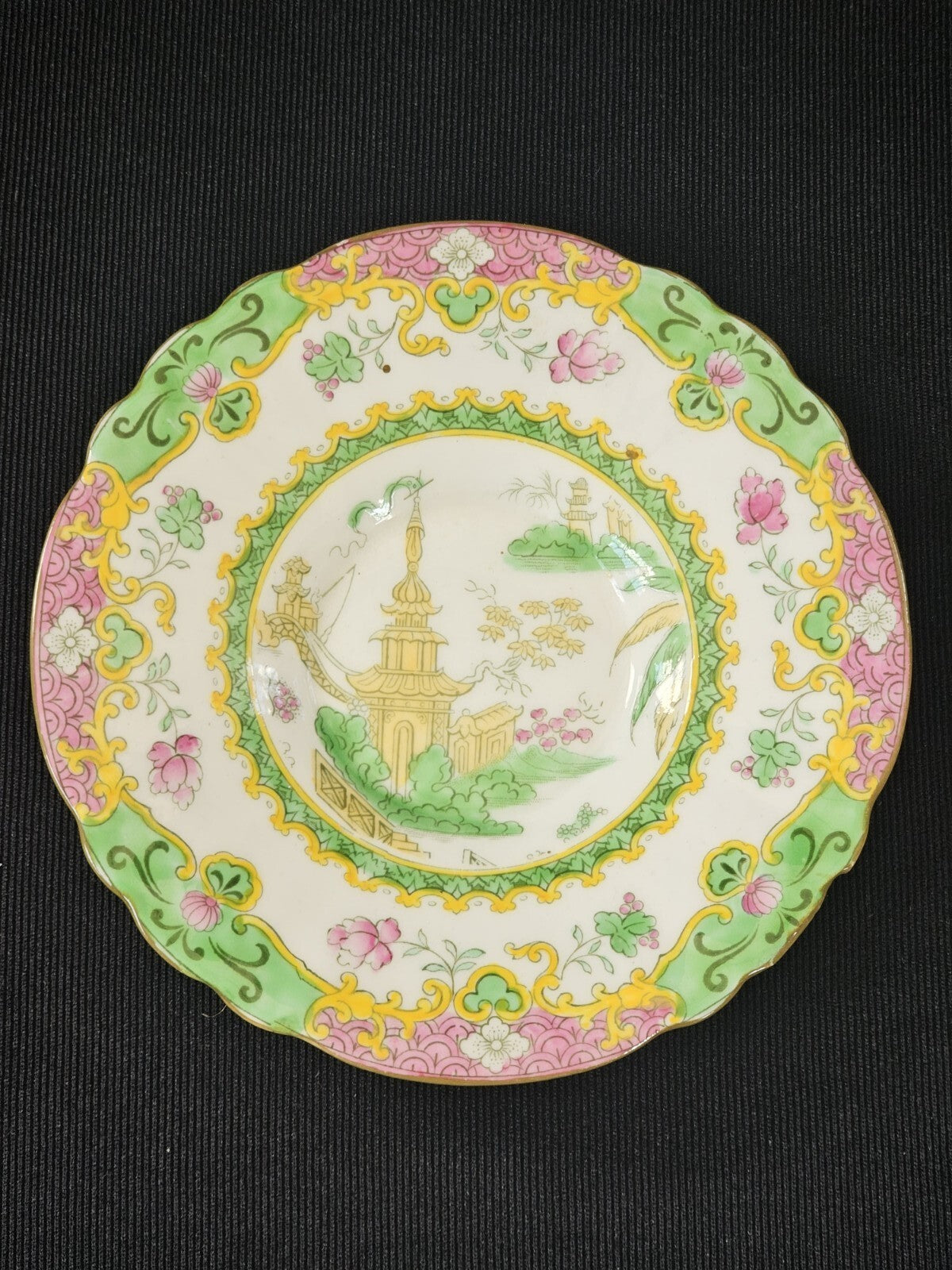 A Royal Doulton Hand Painted Saucer of a Japanese Landscape