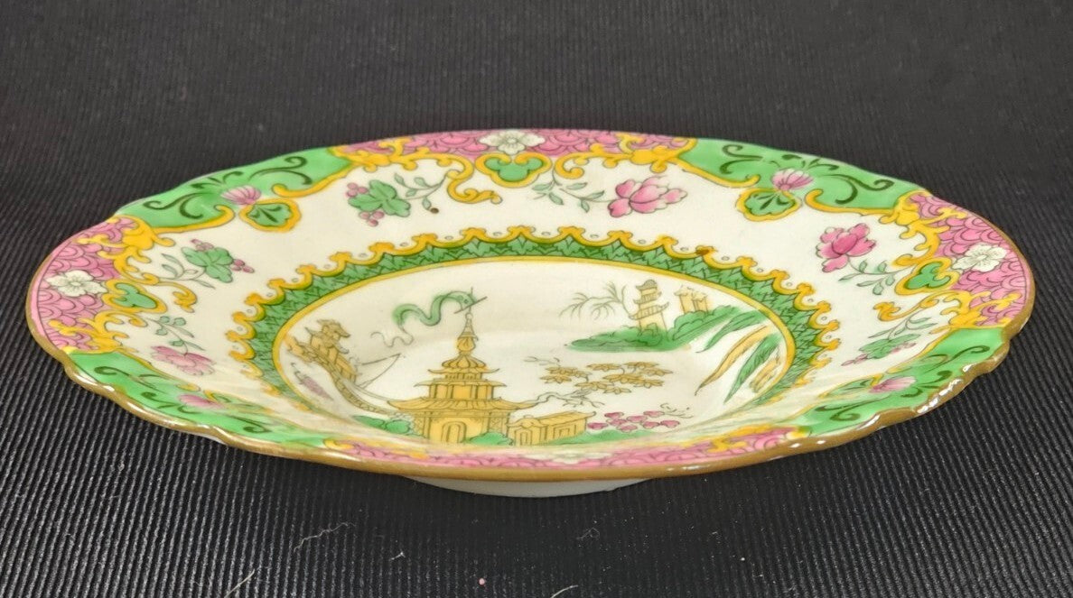 A Royal Doulton Hand Painted Saucer of a Japanese Landscape