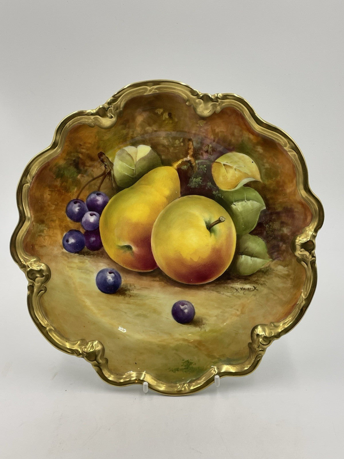 A Coalport Cabinet plate, C1970-80, Painted & Signed by Keith Hancock,