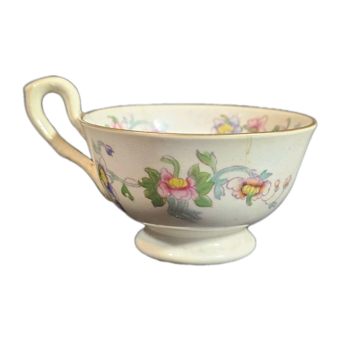 An Antique Early 19thC English Bone China Tea Cup Hand Painted