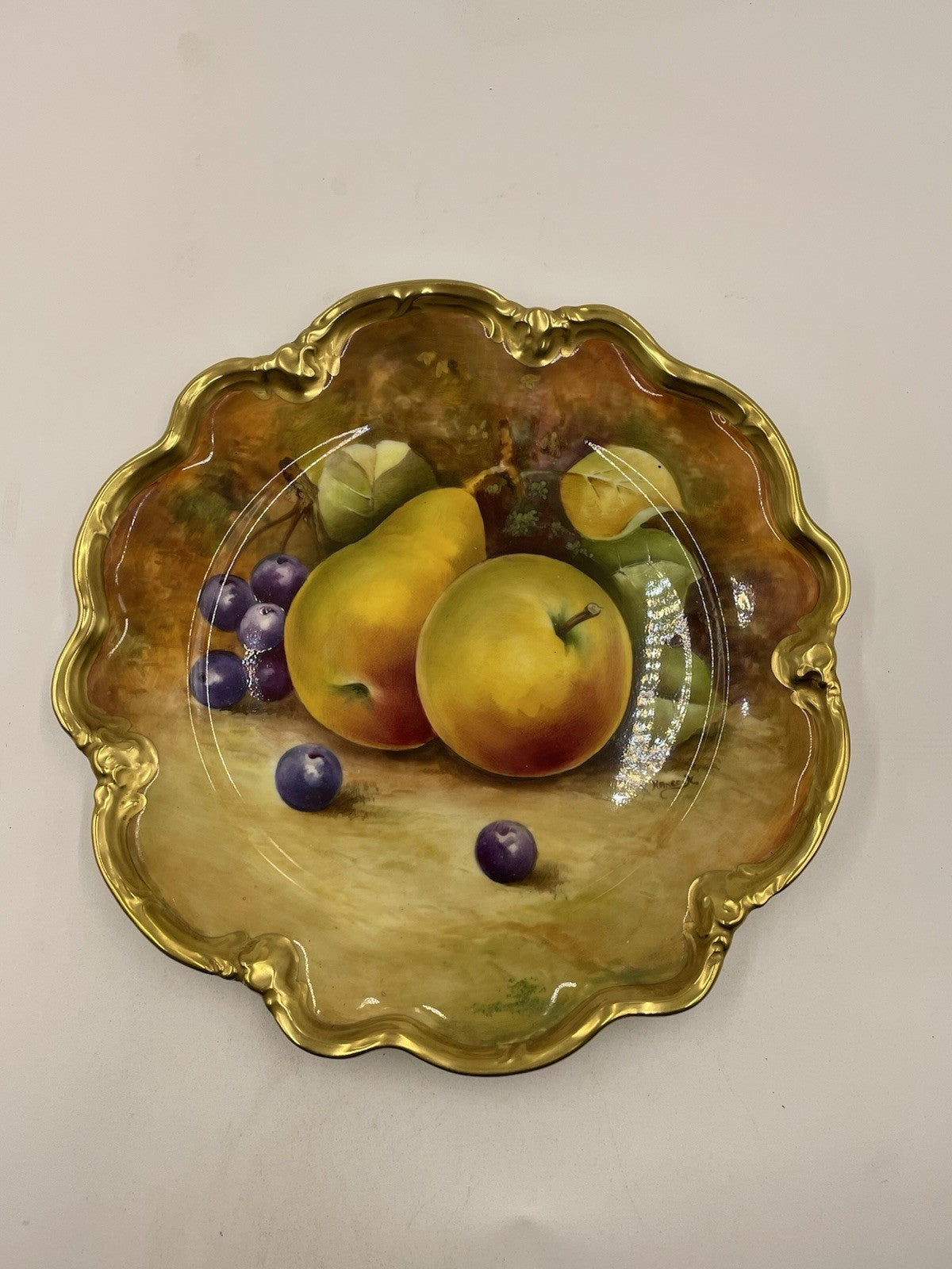 A Coalport Cabinet plate, C1970-80, Painted & Signed by Keith Hancock,