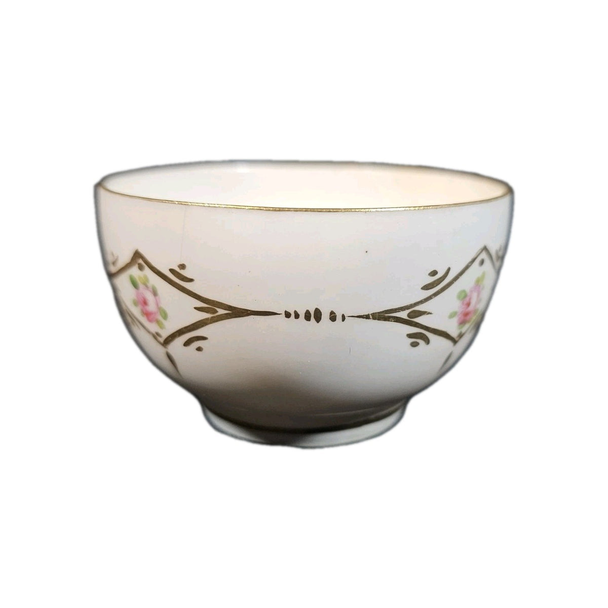 An Antique 19thC Stevenson & Hancock Hand Painted with Pink Roses