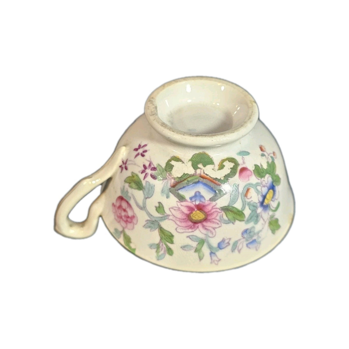 An Antique Early 19thC English Bone China Tea Cup Hand Painted