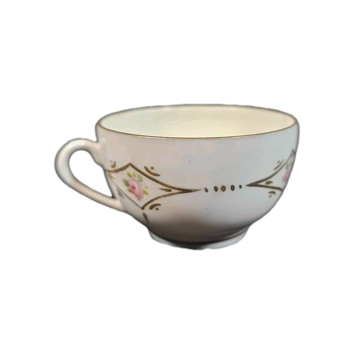 An Antique 19thC Stevenson & Hancock Hand Painted with Pink Roses