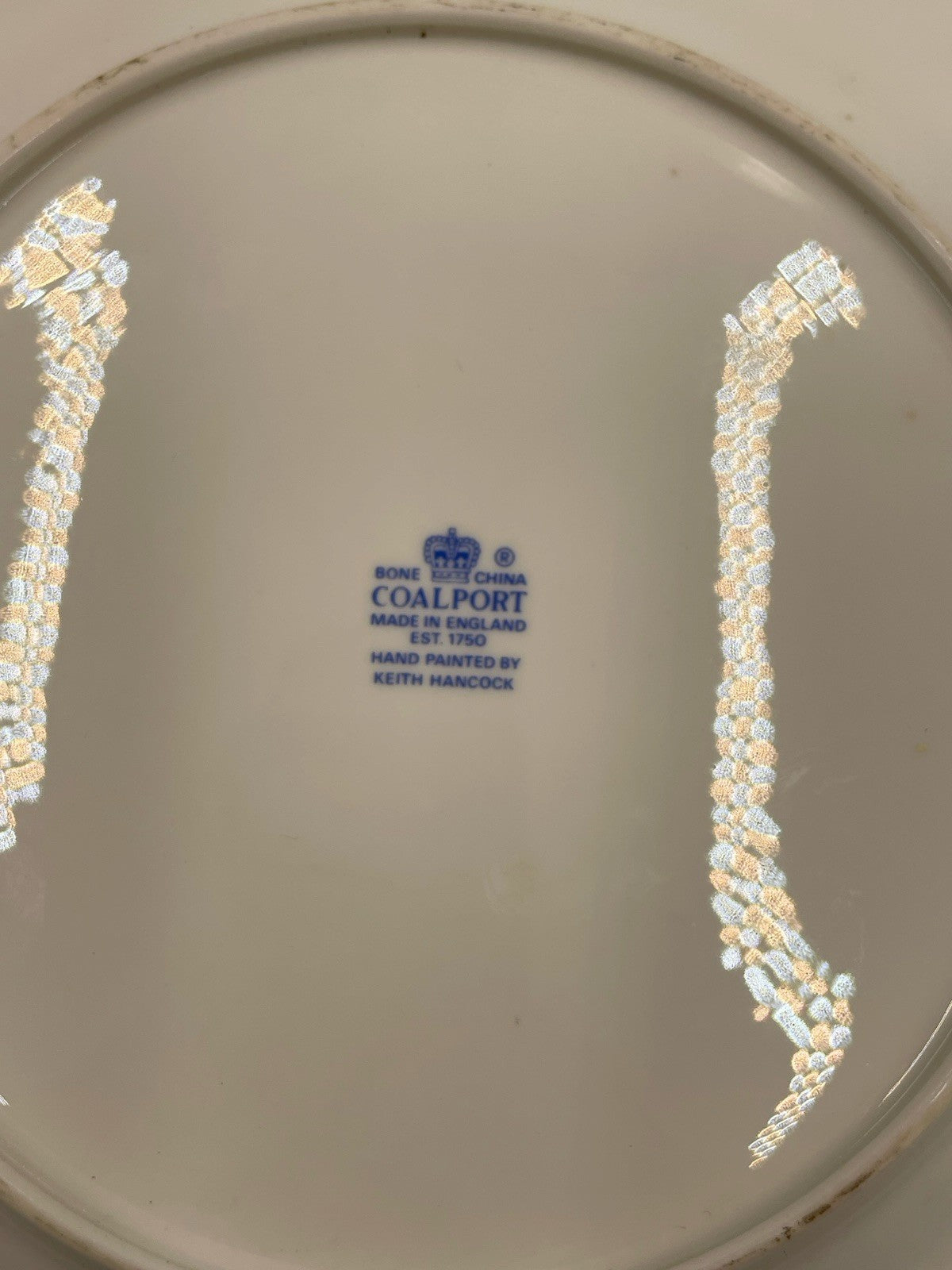 A Coalport Cabinet plate, C1970-80, Painted & Signed by Keith Hancock,