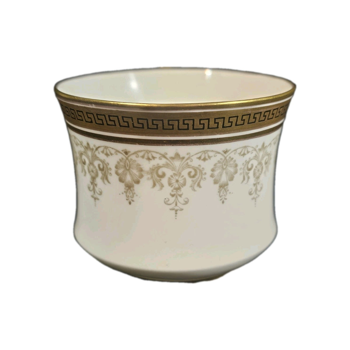 An Antique Cauldon England White and Gold Coffee Cup C1905