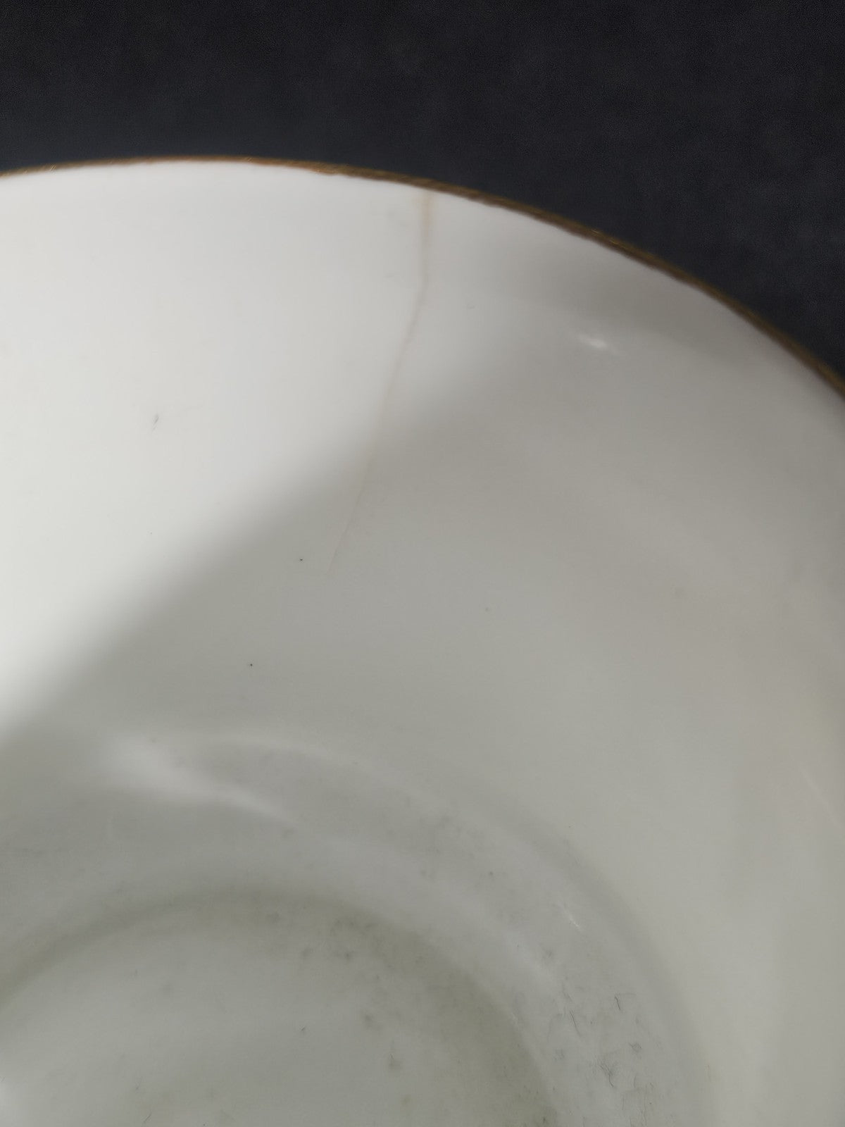An Antique Cauldon England White and Gold Coffee Cup C1905