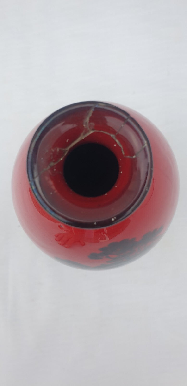 A Royal Doulton flambe landscape vase
