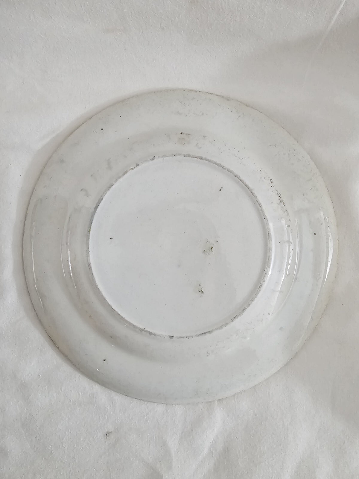 An Antique 19thC Prattware Plate with Green Boarder - Lend a Bite