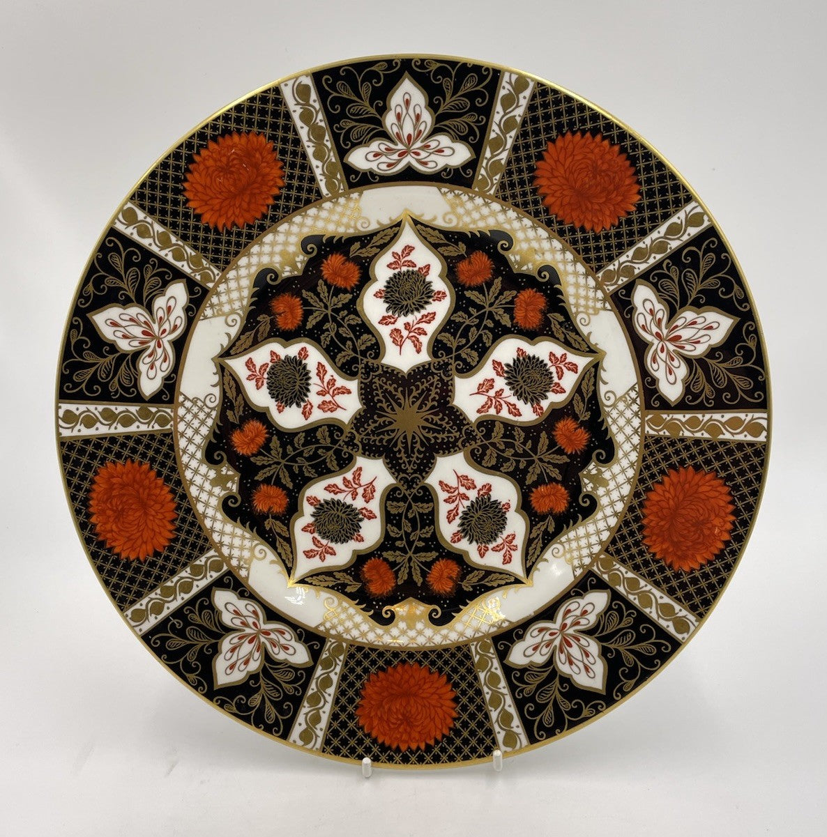 A Vintage Hand Painted Abbeydale Chrysanthemum Cabinet Plate, c1970,