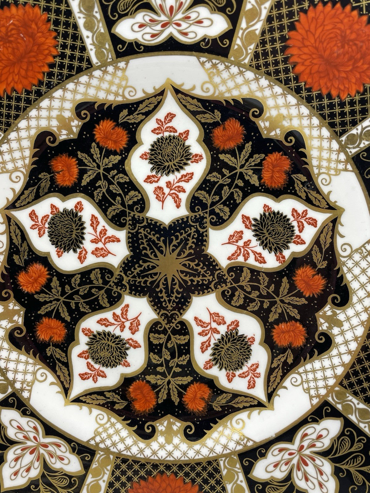 A Vintage Hand Painted Abbeydale Chrysanthemum Cabinet Plate, c1970,