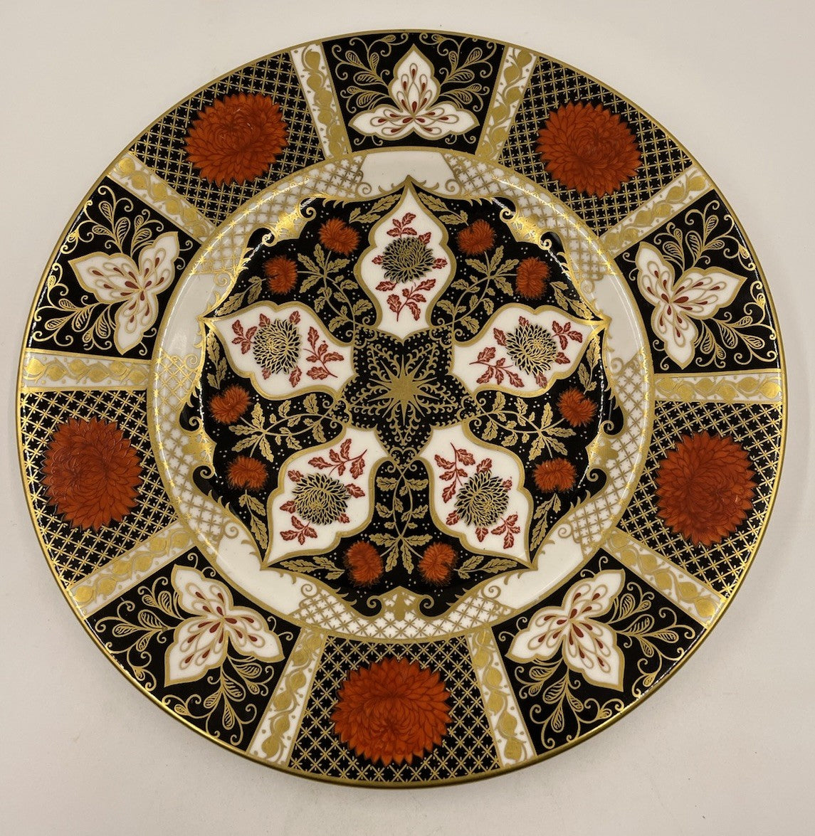 A Vintage Hand Painted Abbeydale Chrysanthemum Cabinet Plate, c1970,