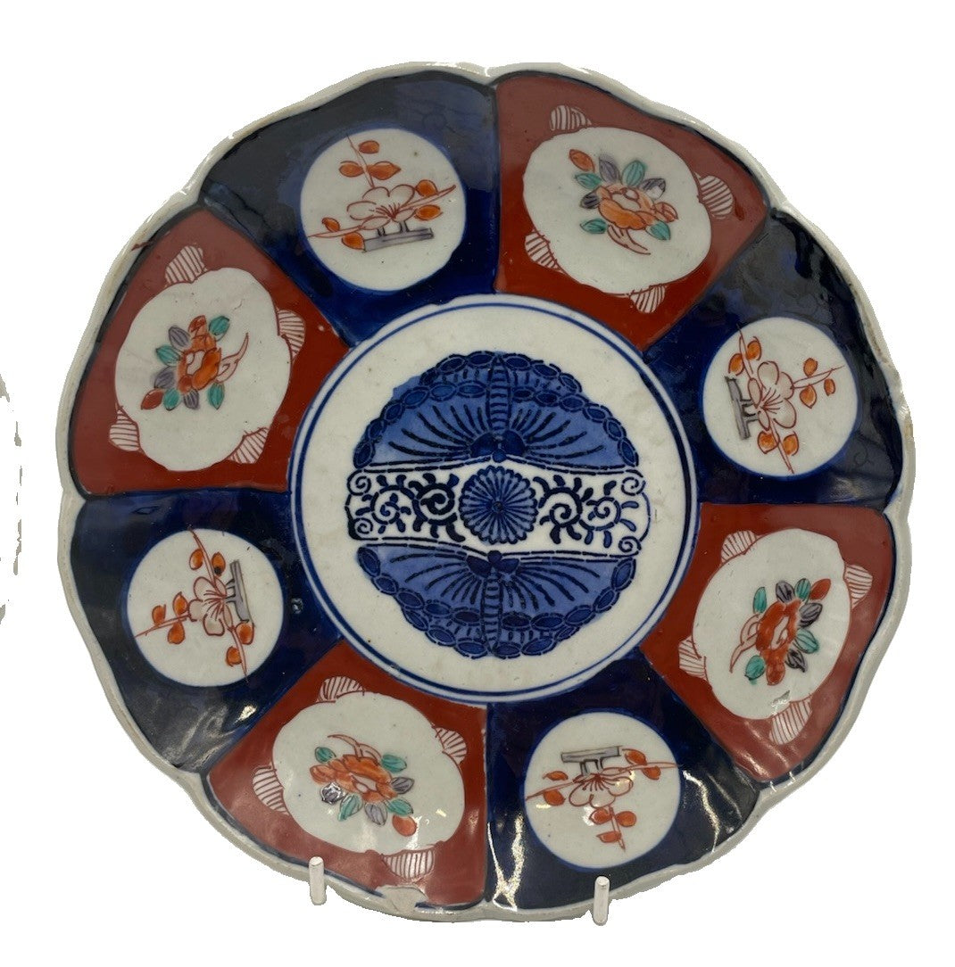 A Pair of Japanese Imari Porcelain Dishes Meiji Period 19thC