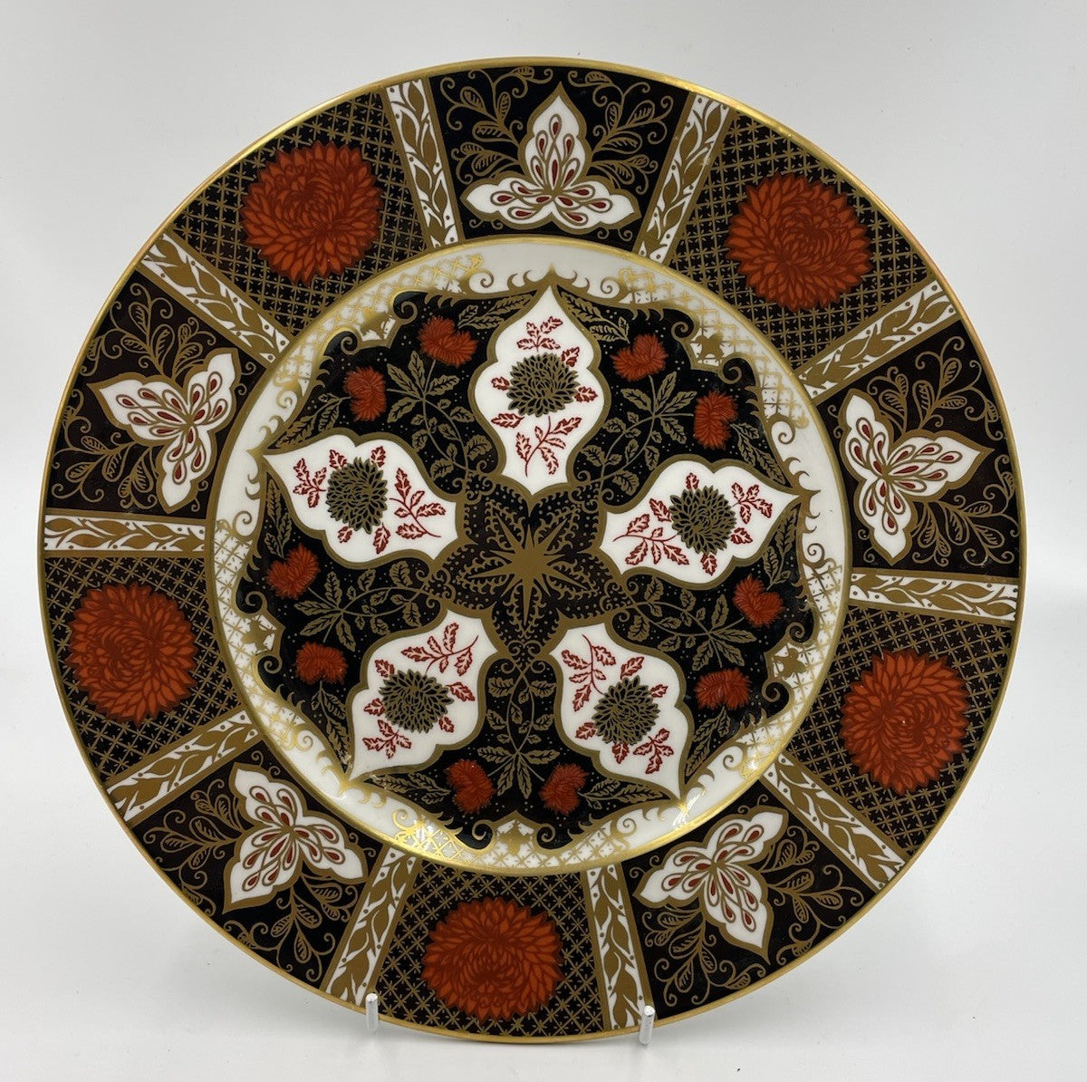 A Vintage Hand Painted Abbeydale Chrysanthemum Cabinet Plate, c1970,
