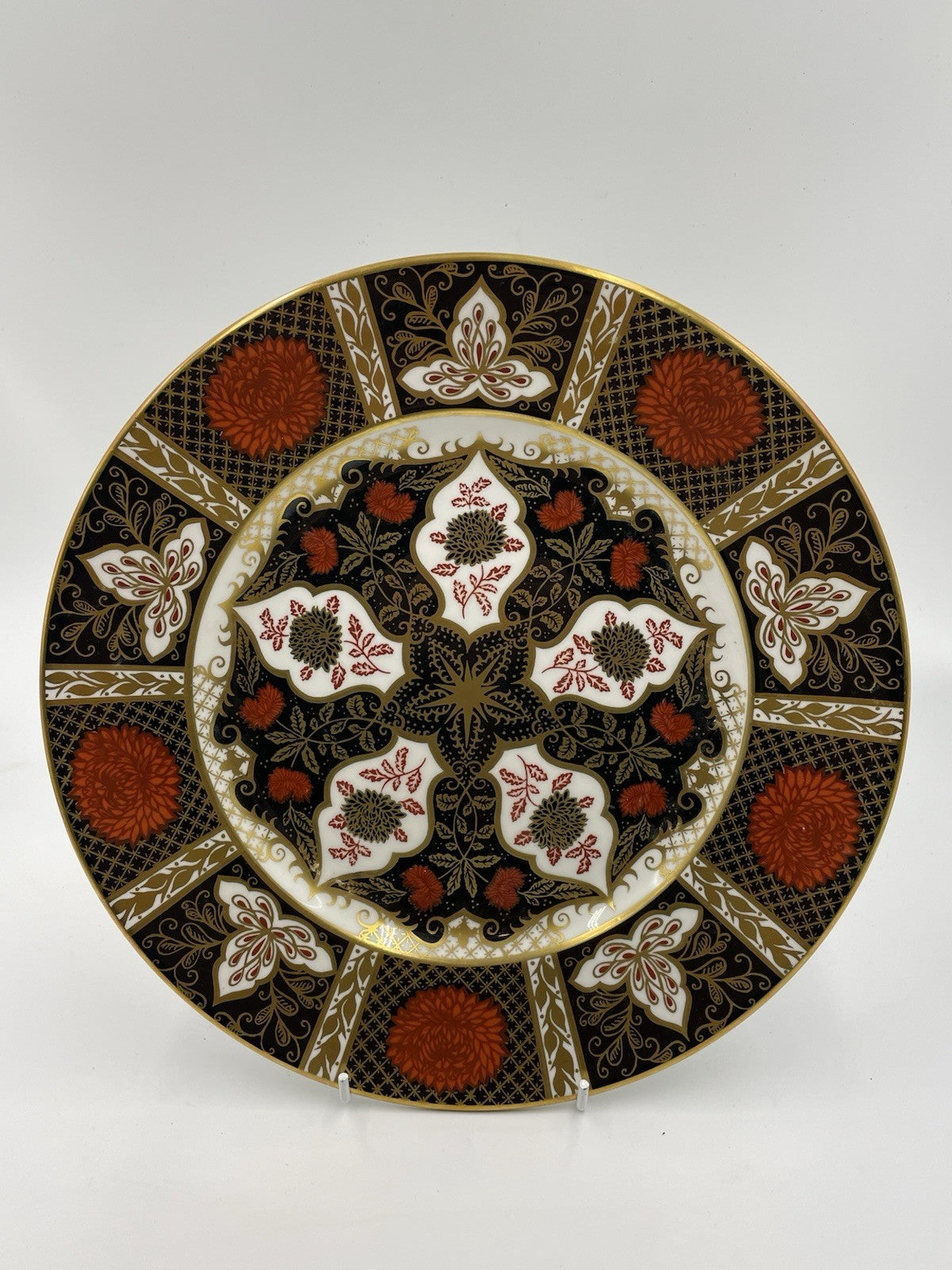 A Vintage Hand Painted Abbeydale Chrysanthemum Cabinet Plate, c1970,