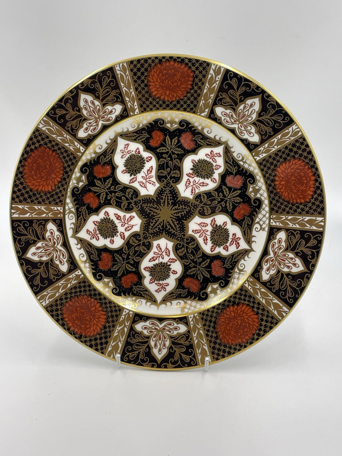 A Vintage Hand Painted Abbeydale Chrysanthemum Cabinet Plate, c1970,