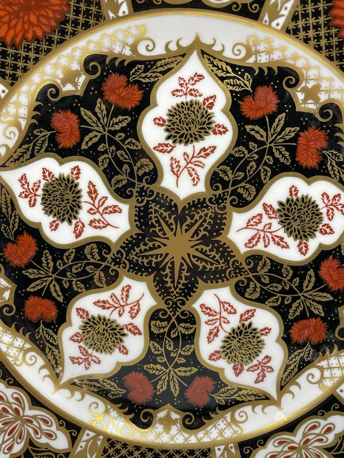 A Vintage Hand Painted Abbeydale Chrysanthemum Cabinet Plate, c1970,