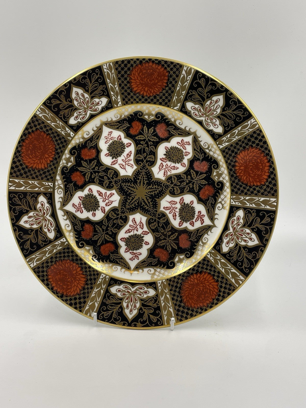 A Vintage Hand Painted Abbeydale Chrysanthemum Cabinet Plate, c1970,