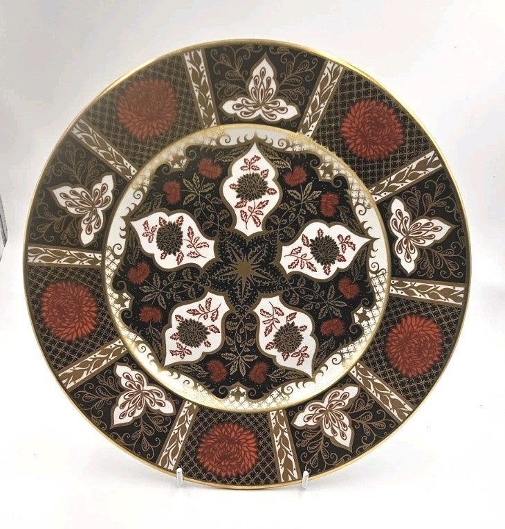 A Vintage Hand Painted Abbeydale Chrysanthemum Cabinet Plate, c1970,