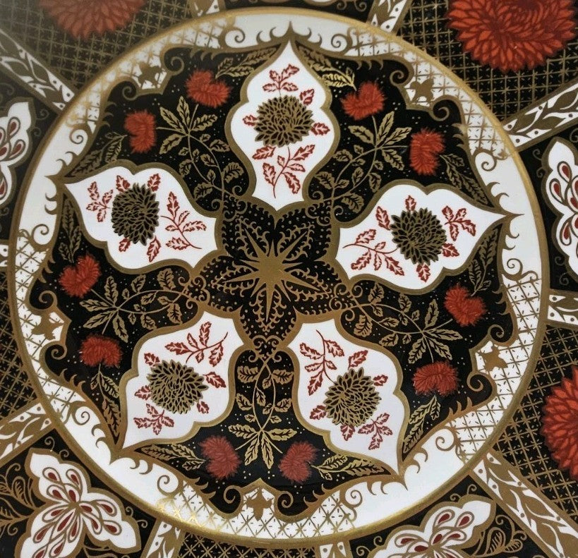 A Vintage Hand Painted Abbeydale Chrysanthemum Cabinet Plate, c1970,