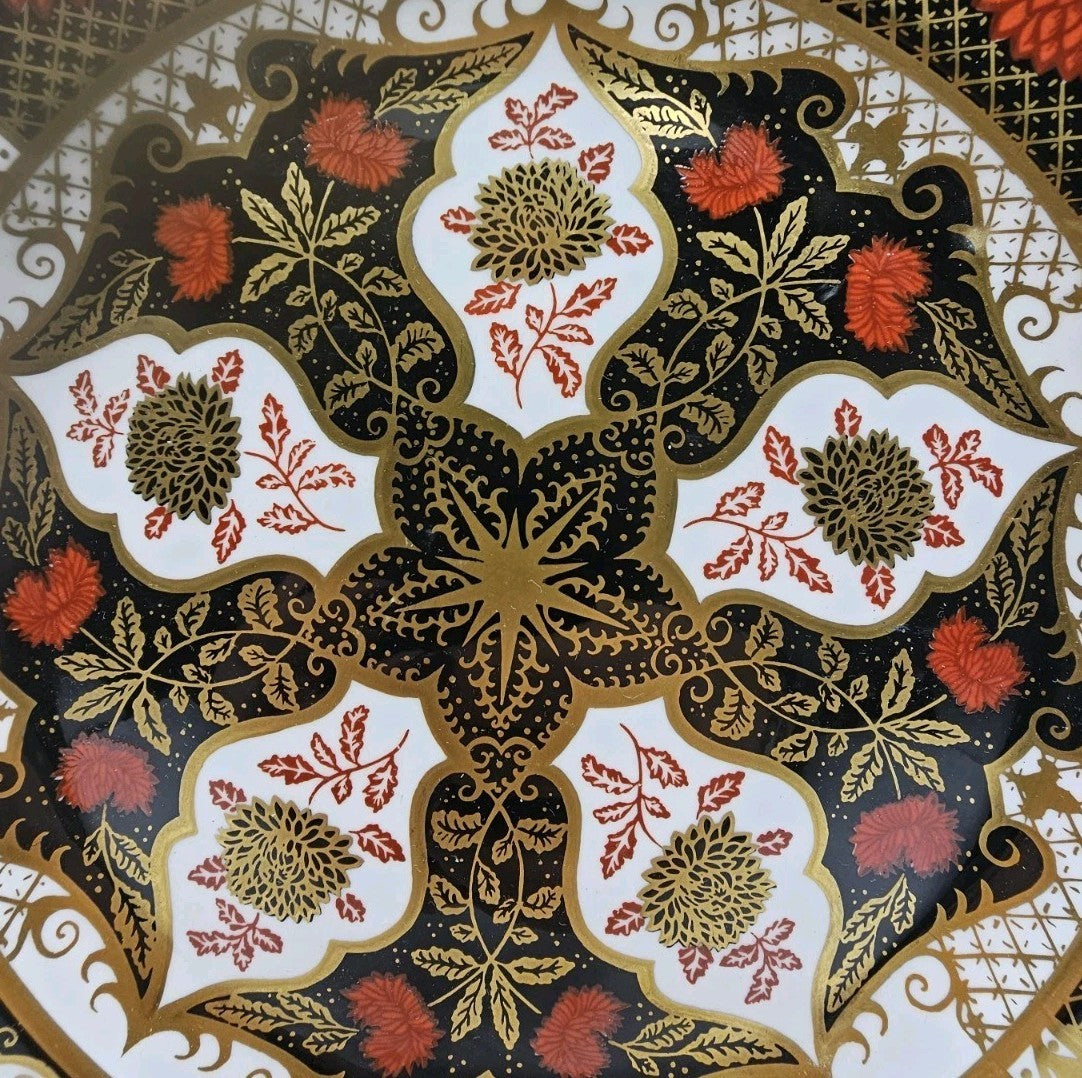A Vintage Hand Painted Abbeydale Chrysanthemum Cabinet Plate, c1970,
