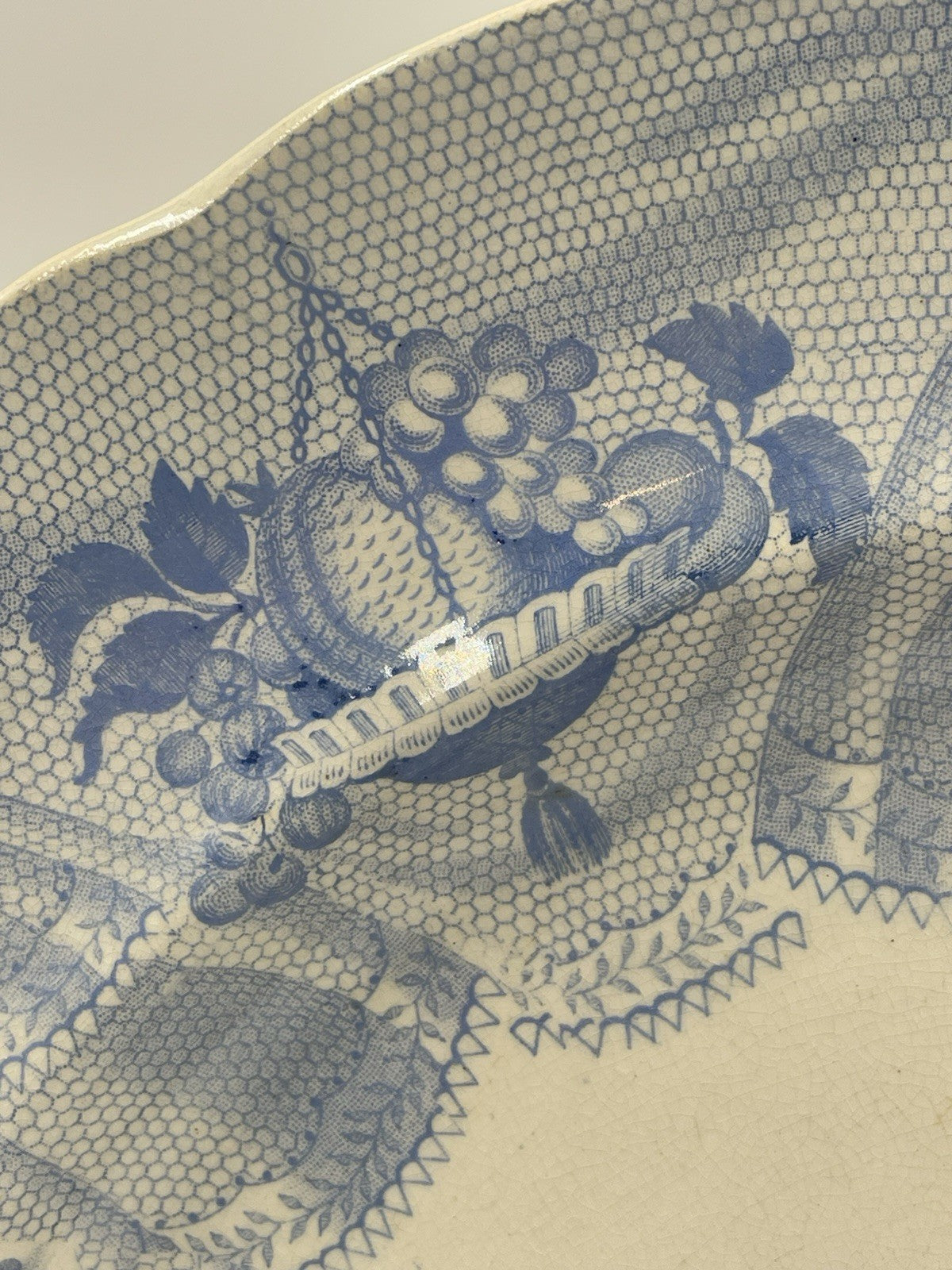 An Antique Middlesbrough Pottery Blue Printed Earthenware Granada Pattern