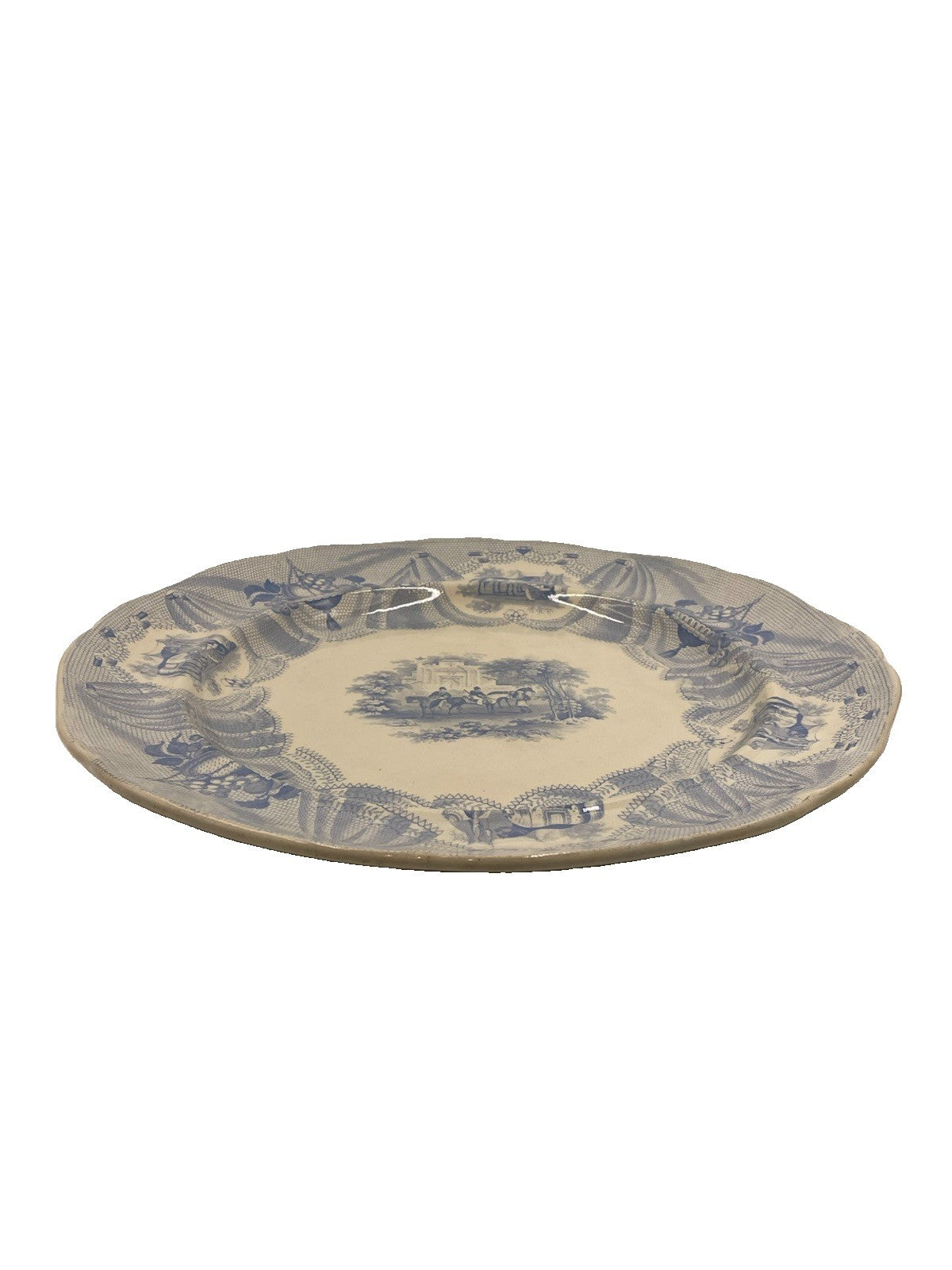 An Antique Middlesbrough Pottery Blue Printed Earthenware Granada Pattern
