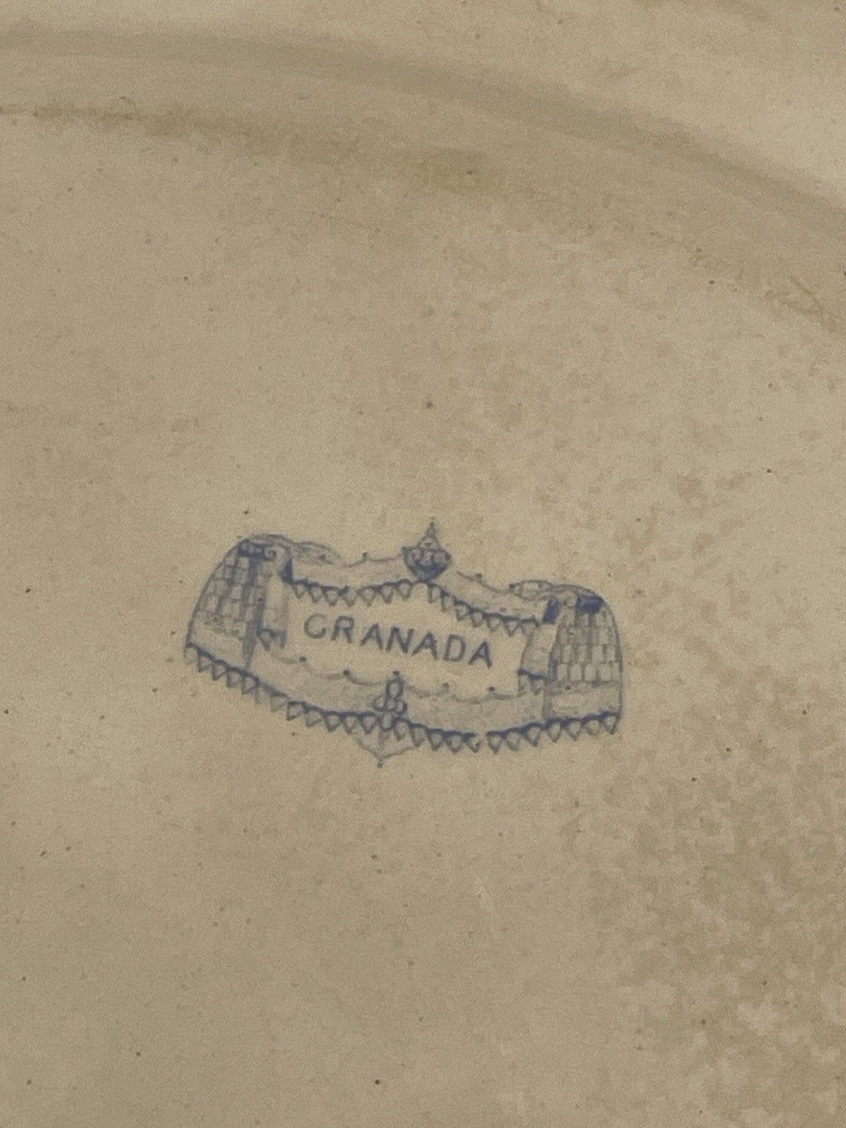 An Antique Middlesbrough Pottery Blue Printed Earthenware Granada Pattern