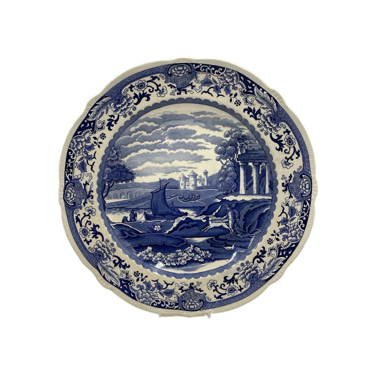 An Antique Booths Pottery Blue Printed Earthenware Old Blue Danube Pattern