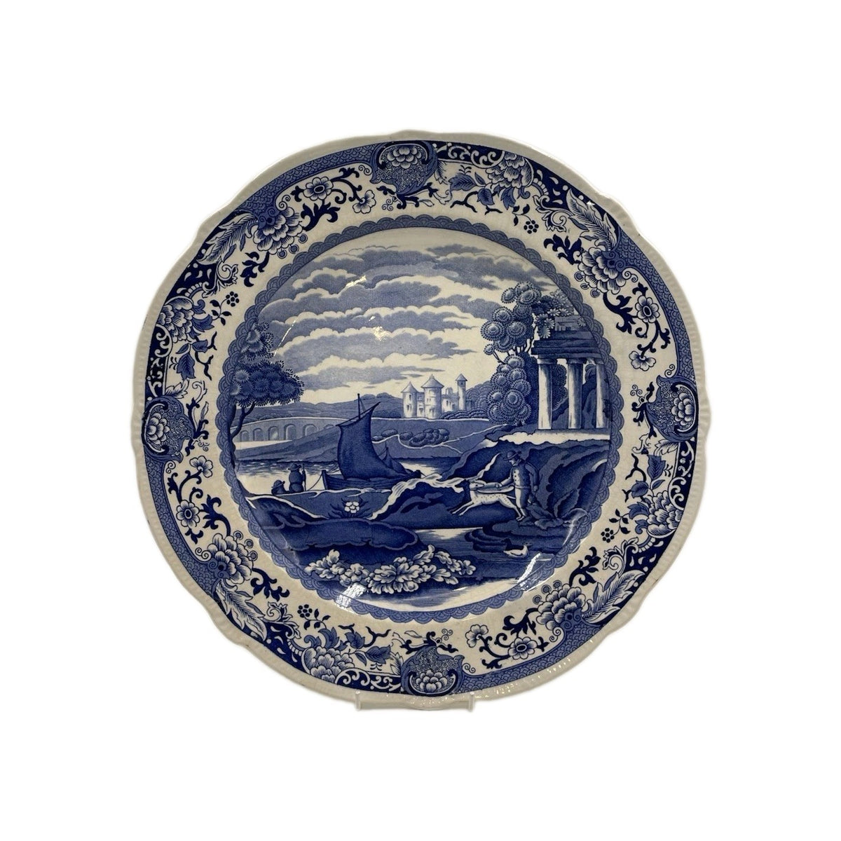An Antique Booths Pottery Blue Printed Earthenware Old Blue Danube Pattern