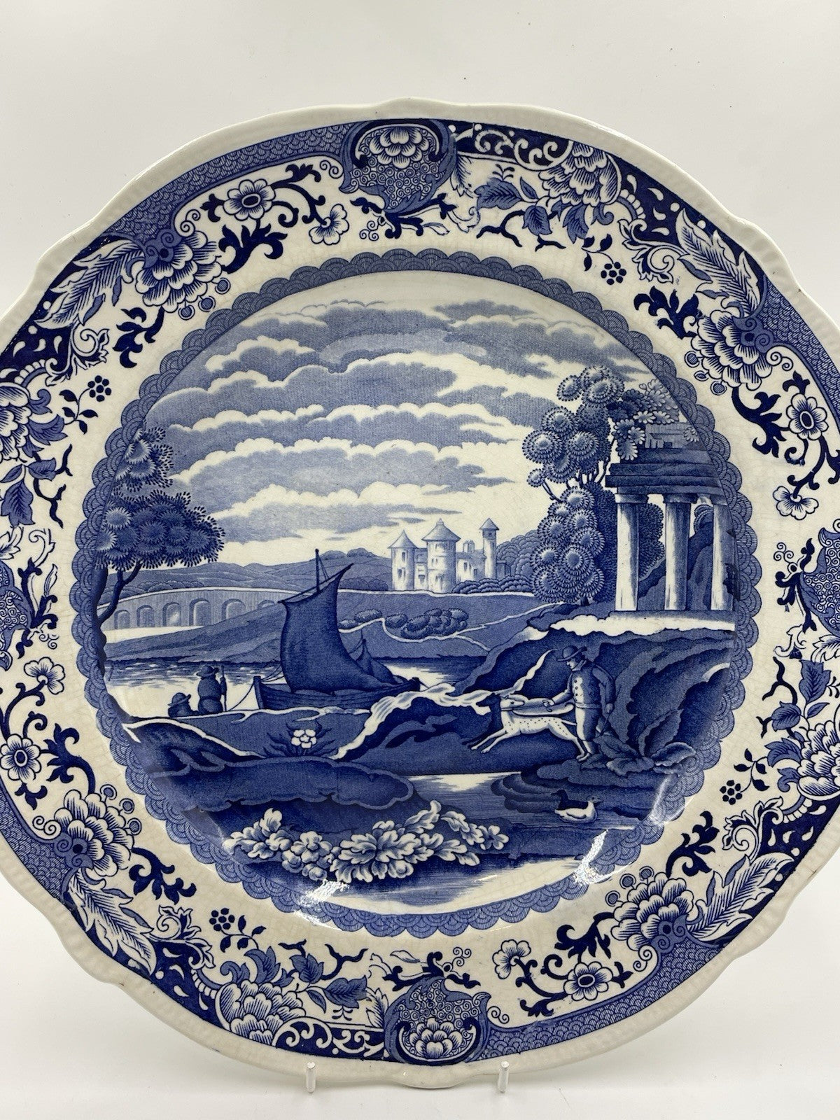 An Antique Booths Pottery Blue Printed Earthenware Old Blue Danube Pattern