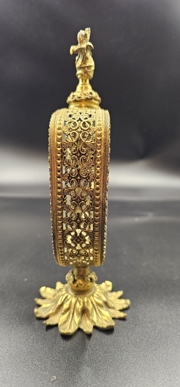 A Hollywood Regency Style Ormolu and Beveled Glass Scent Flask/Perfume Bottle