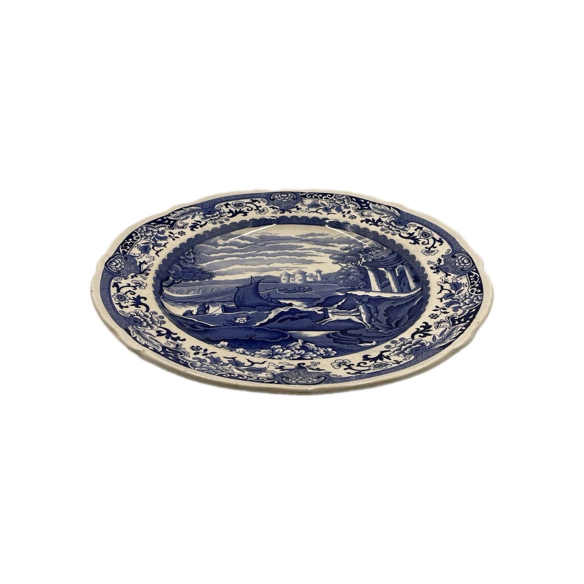 An Antique Booths Pottery Blue Printed Earthenware Old Blue Danube Pattern