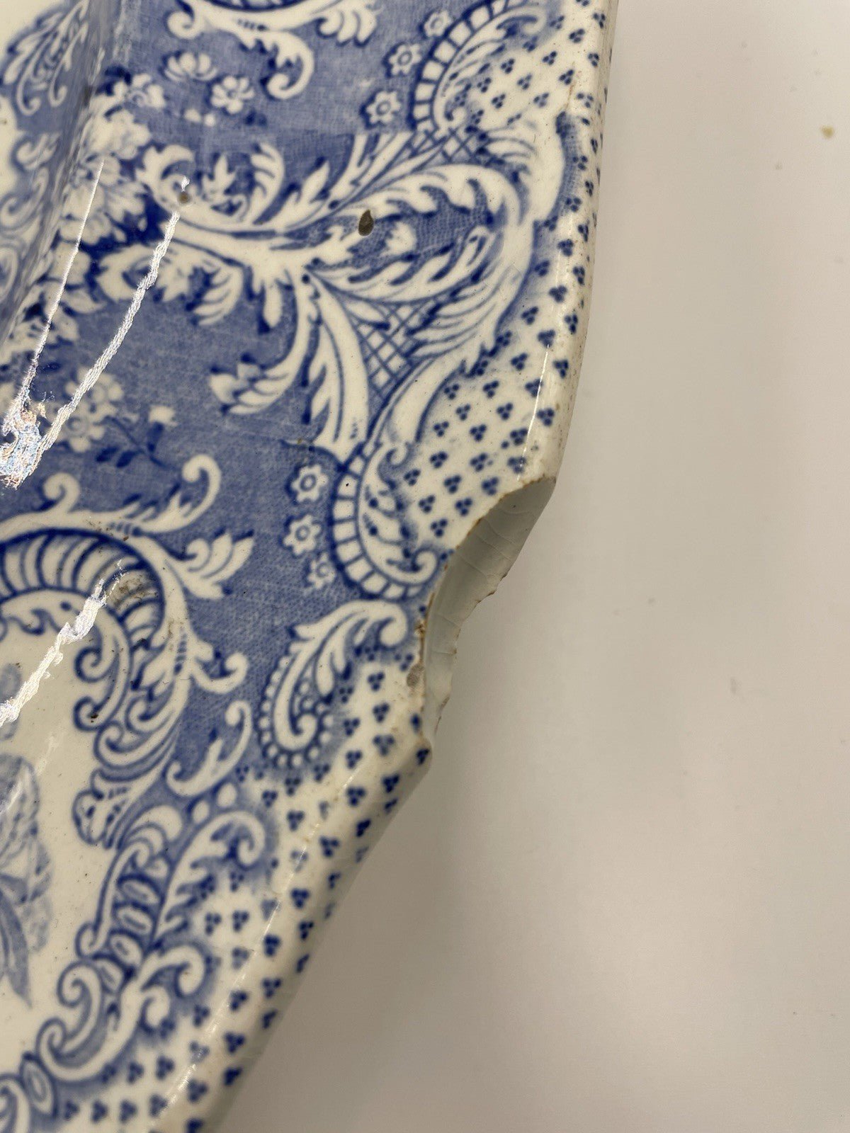 An Antique Middlesbrough Pottery Blue Printed Earthenware Arabian Nights Pattern