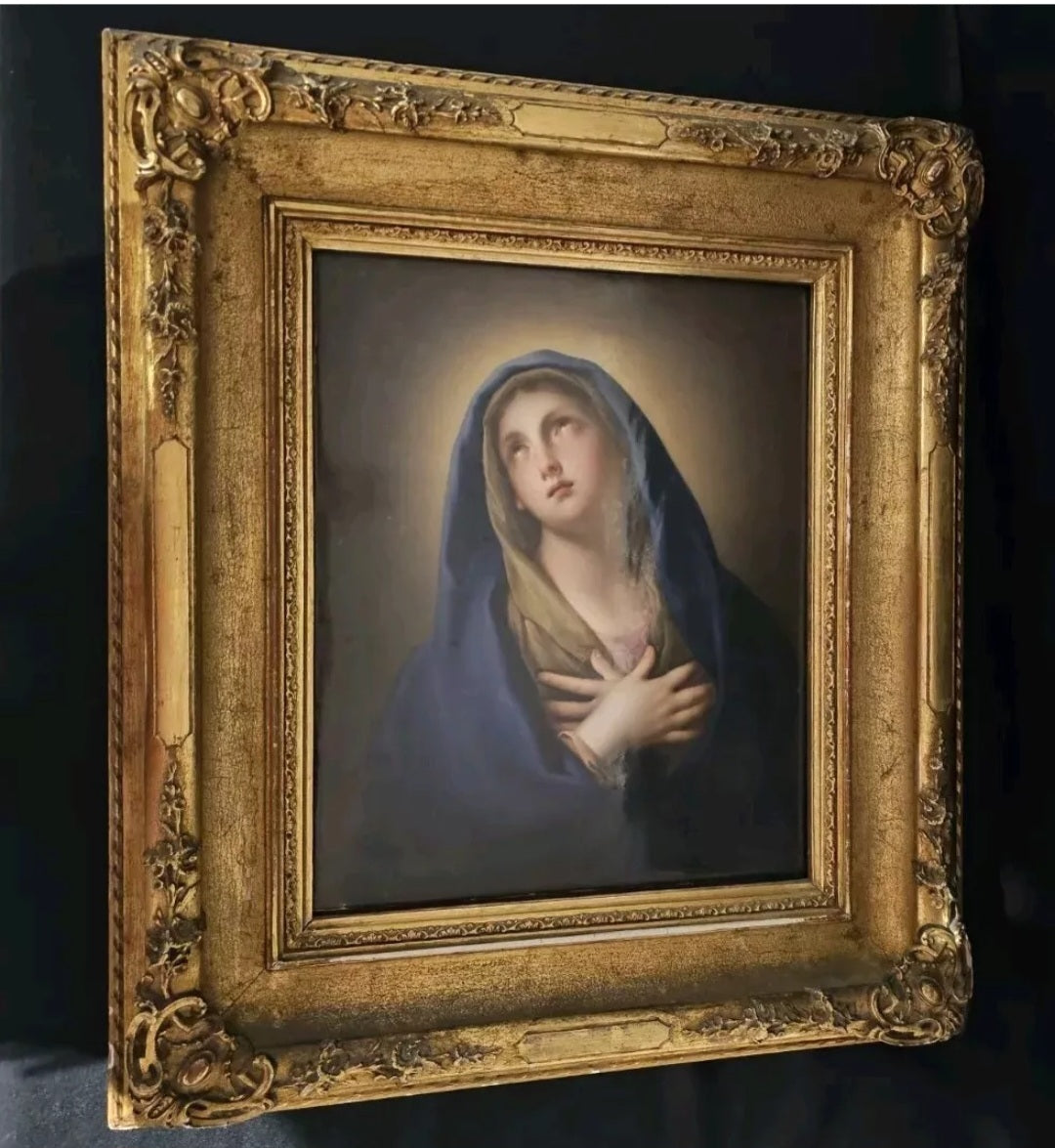 A 19thC KPM Berlin Porcelain Plaque of Mater Dolorosa After Francesco Treviani