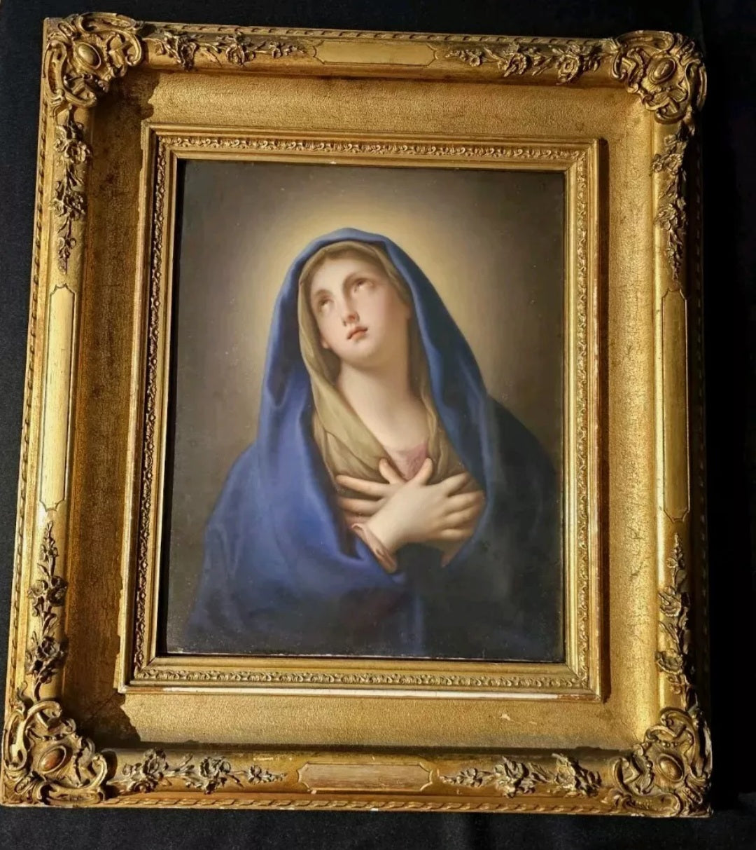 A 19thC KPM Berlin Porcelain Plaque of Mater Dolorosa After Francesco Treviani