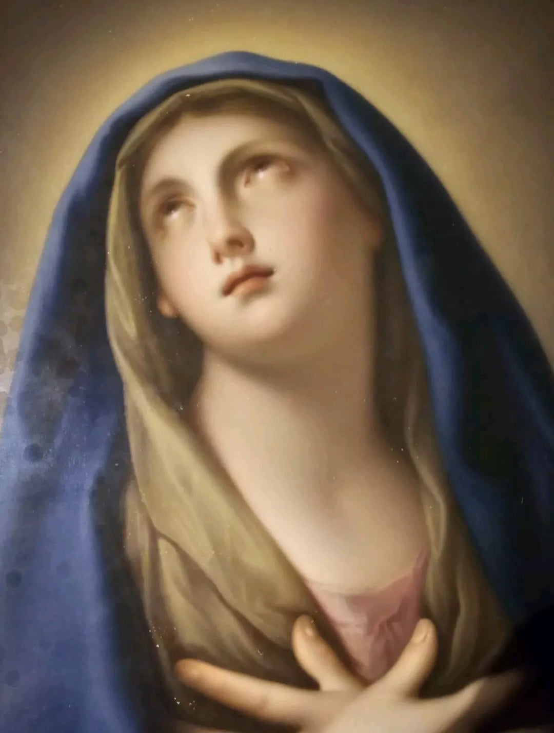 A 19thC KPM Berlin Porcelain Plaque of Mater Dolorosa After Francesco Treviani