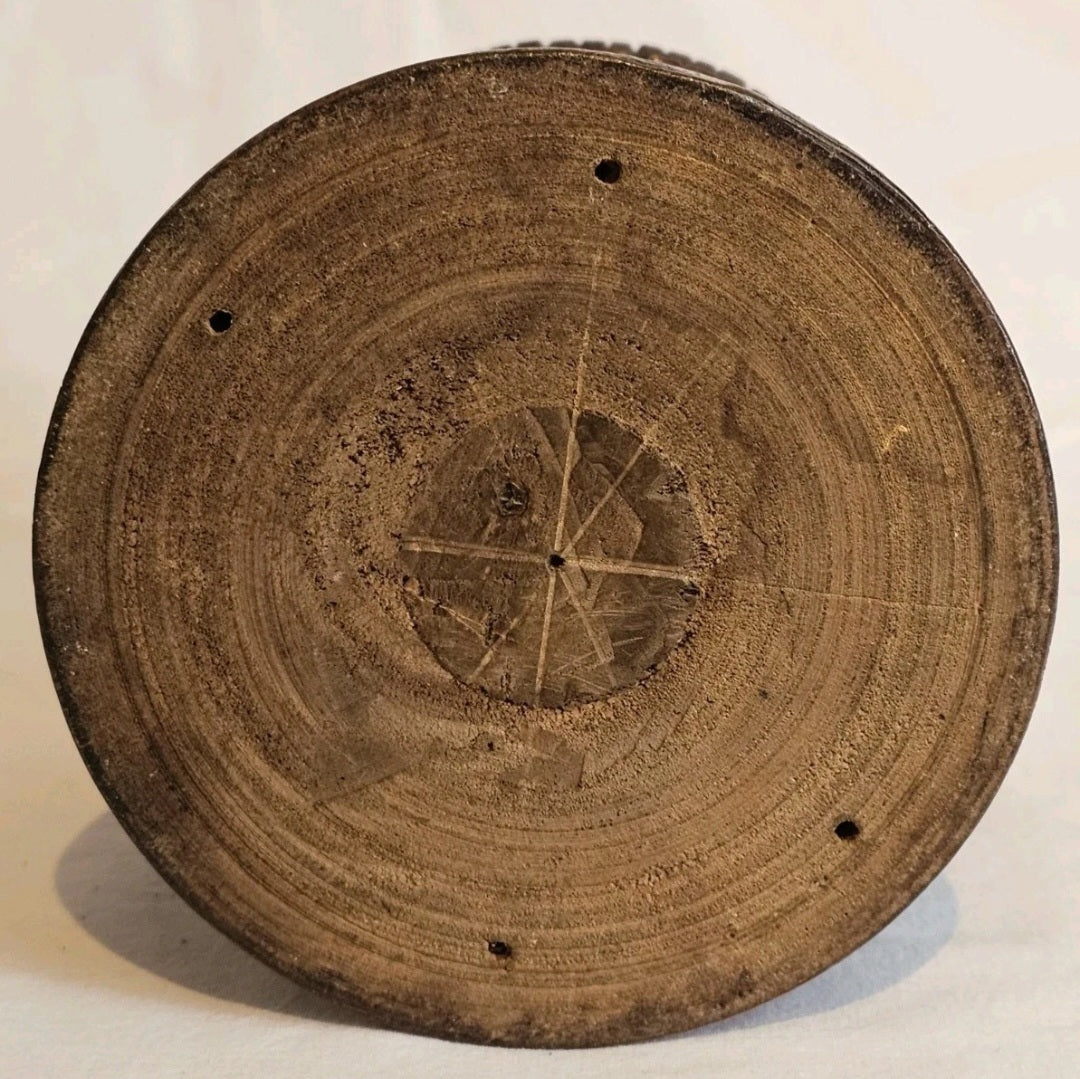 An Antique Treen Maison Carrée & Arènes Nîmes Shaped Tobacco Jar & Match House