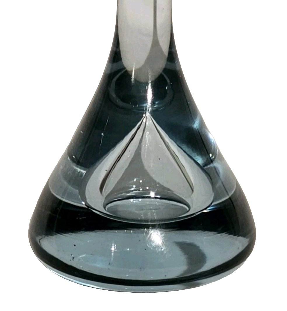 A 1950's Whitefriars Arctic Blue Specimen Glass Vase model number 9284