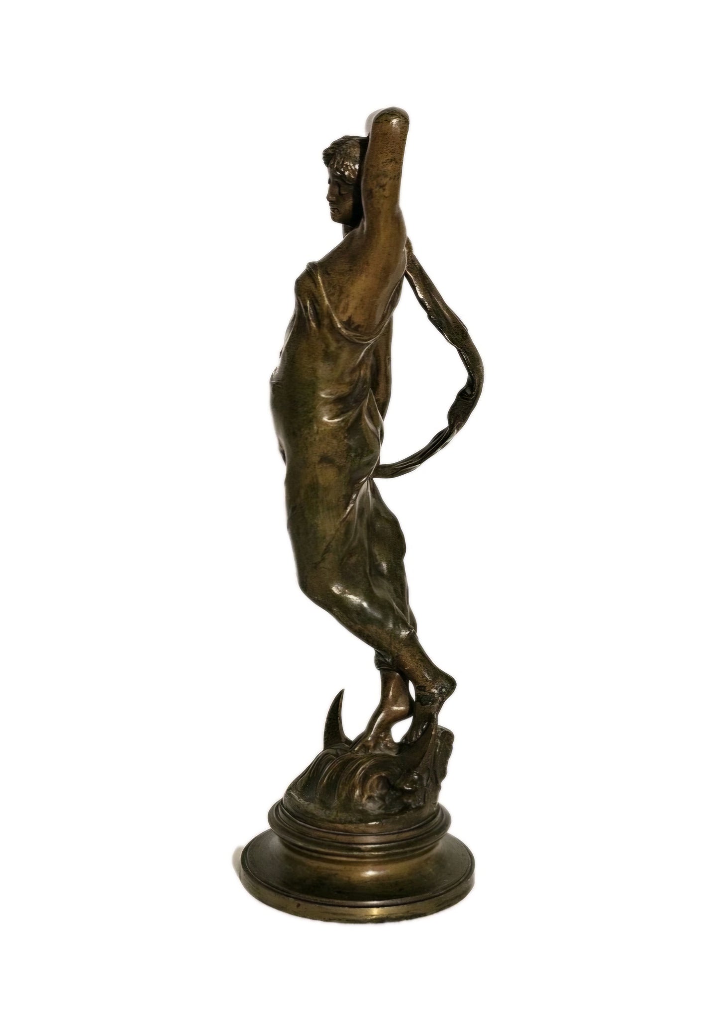 A Pair of French Bronze Sculptures of Goddesses by Emile Laporte (1858-1907)