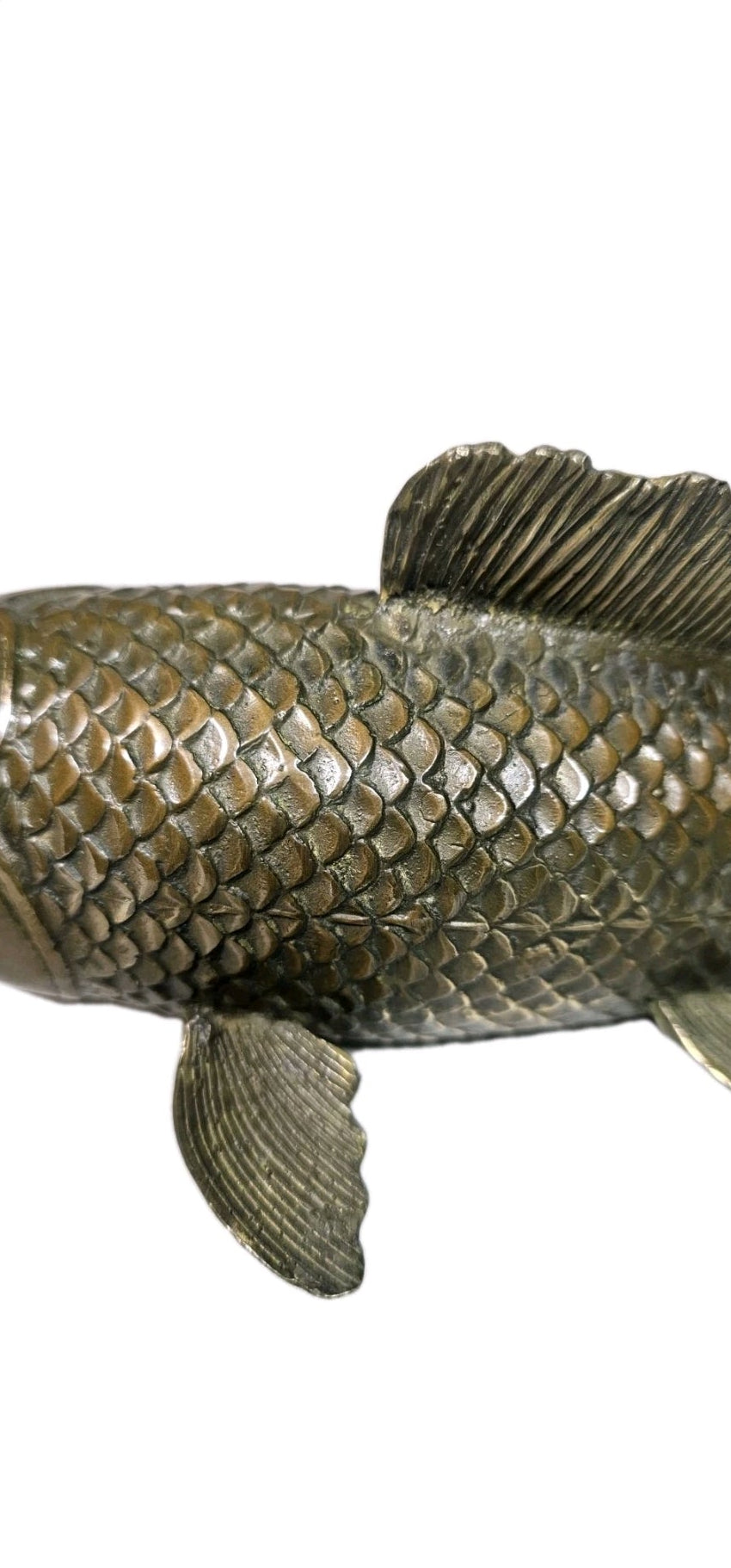 An Antique Japanese Bronze Sculpture of a Koi Carp Fish
